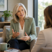 An experienced professional sharing her career story during a one-on-one conversation